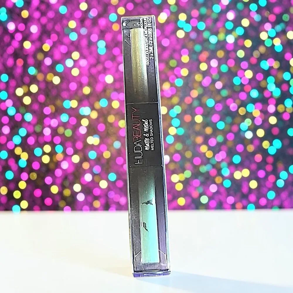 Huda Beauty Matte & Metal Melted Liquid Eyeshadows Minted & Dinero NIB